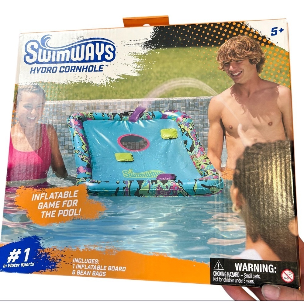 SwimWays Hydro Cornhole Inflatable Pool Game Toy Toss Game Beach Lake New